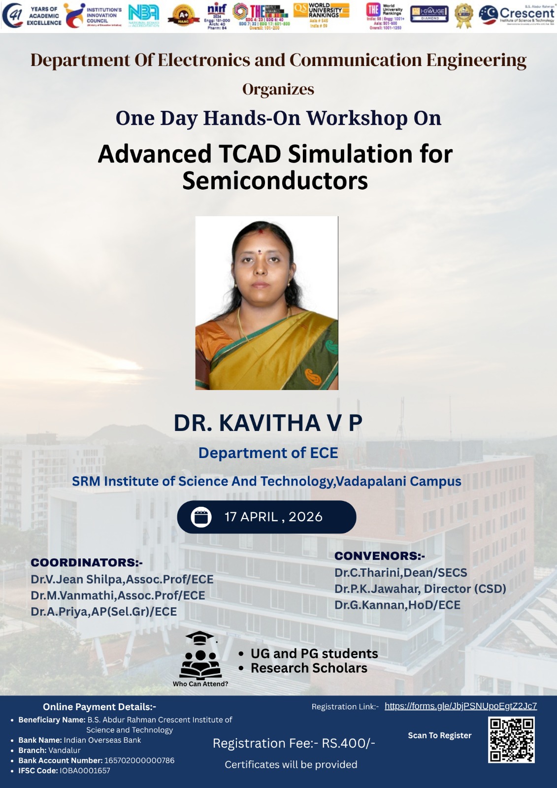One-Day Hands-On Workshop on Advanced TCAD Simulation for Semiconductors 2026 Workshop Poster 